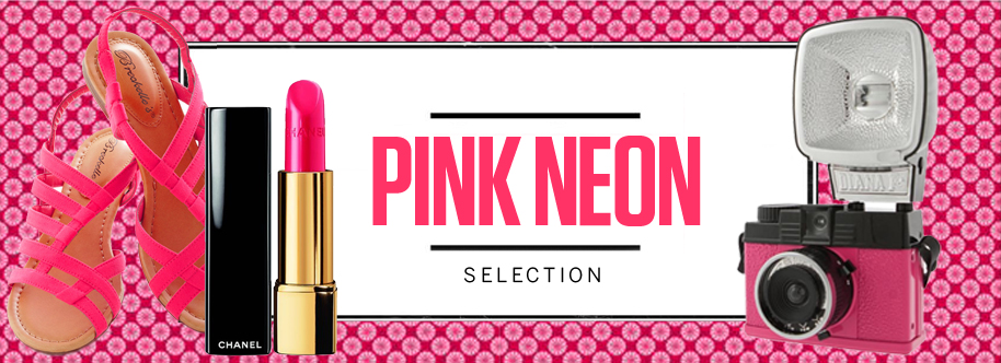 selection shopping pink neon