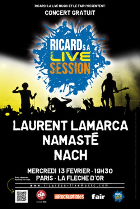 La Ricard S.A. Live Session revient en 2013 pour un second concert de la saison le 13 février à la Flèche d'Or.