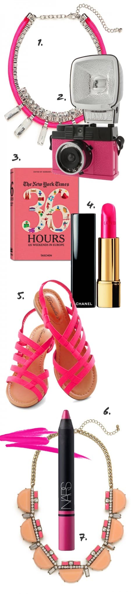 selection shopping pink neon